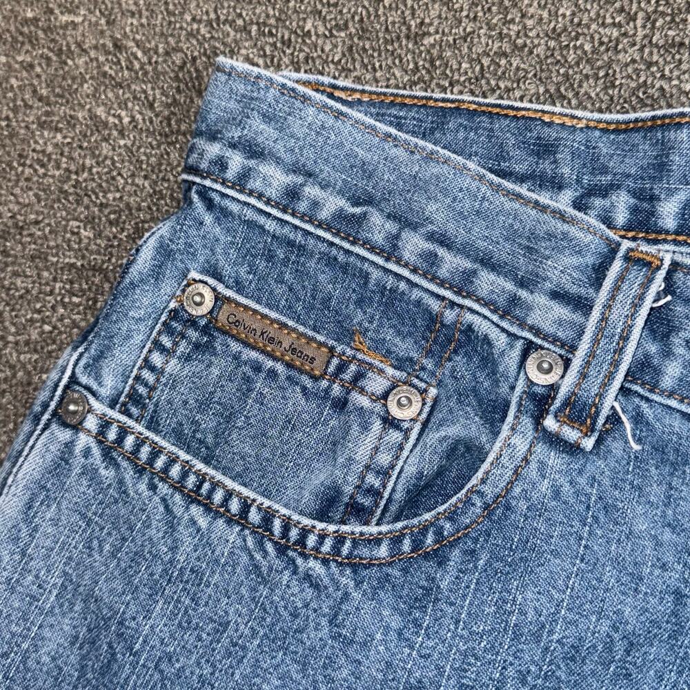 VTG 90s Calvin Klein Jeans Boot Cut Double Stone Medium Wash Women's Size 12 - Picture 5 of 10